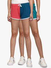 Kotty Women Pack of 2 Colourblocked Lounge Shorts