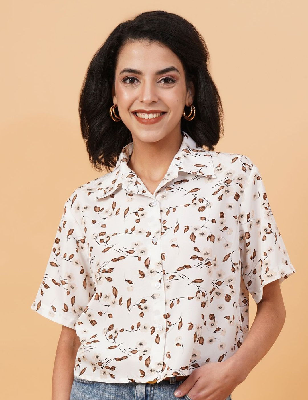 Kotty Women Opaque Printed Casual Shirt