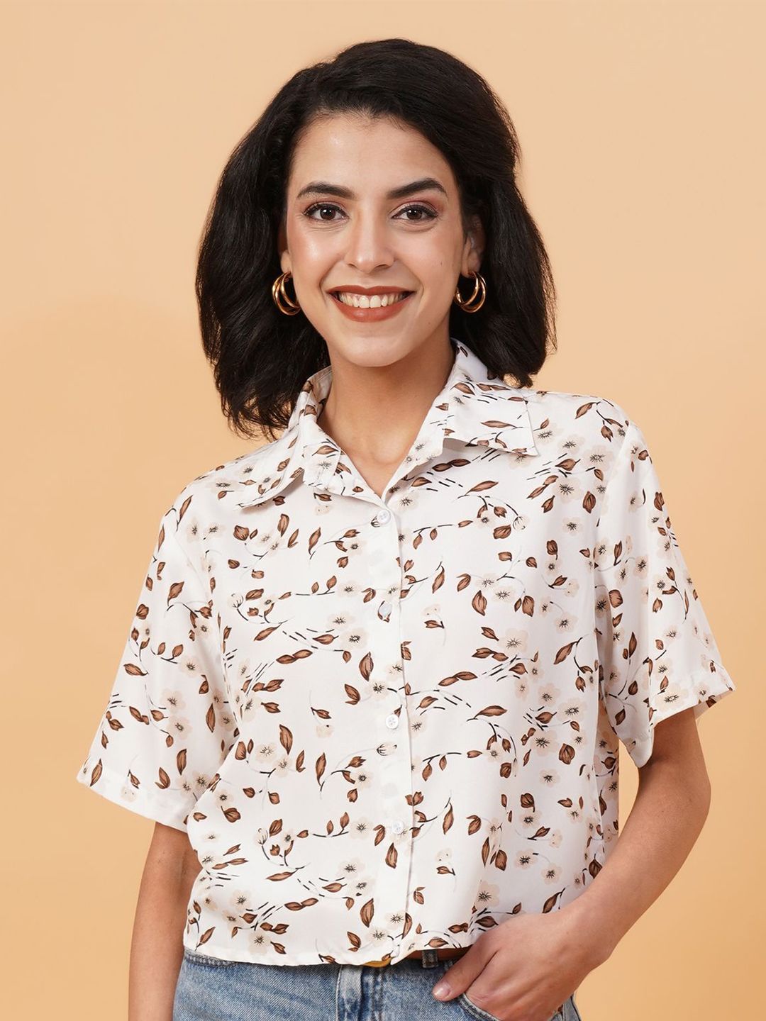 Kotty Women Opaque Printed Casual Shirt