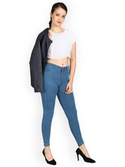 Kotty Women Blue Skinny Fit High-Rise Clean Look Jeans