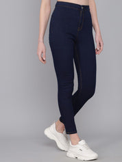 Kotty Women Blue Jean Skinny Fit High-Rise Cropped Jeans