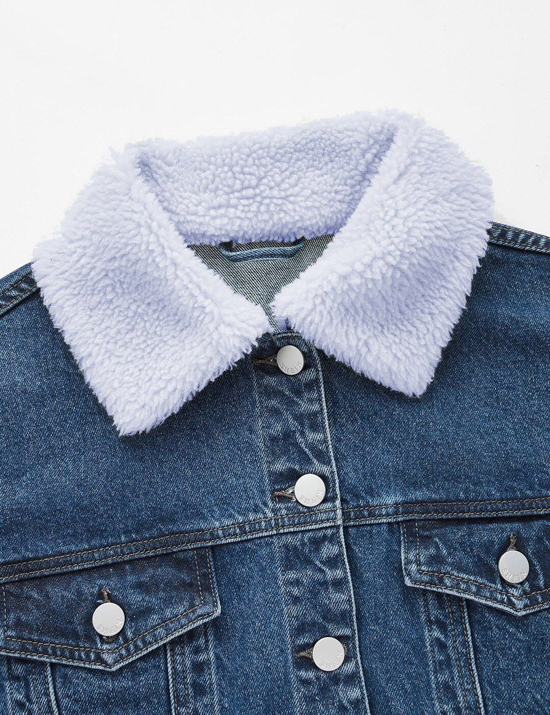 Kotty Washed Crop Cotton Denim Jacket