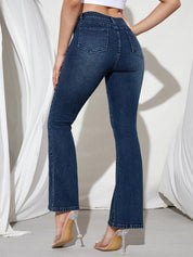 Kotty Women Jean Bootcut High-Rise Light Fade Stretchable Jeans