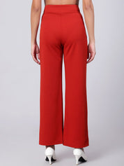 Kotty Women Pack Of 2 Relaxed Straight Leg High-Rise Easy Wash Parallel Trousers