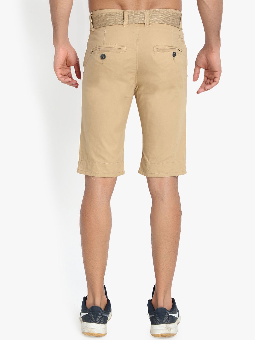 Kotty Men Beige Solid Regular Fit Regular Shorts