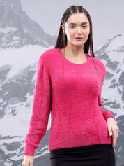 Kotty Women Solid Round Neck Pullover