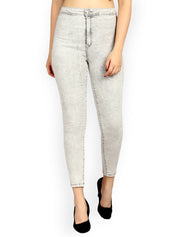 Kotty Women Grey Skinny Fit High-Rise Clean Look Jeans