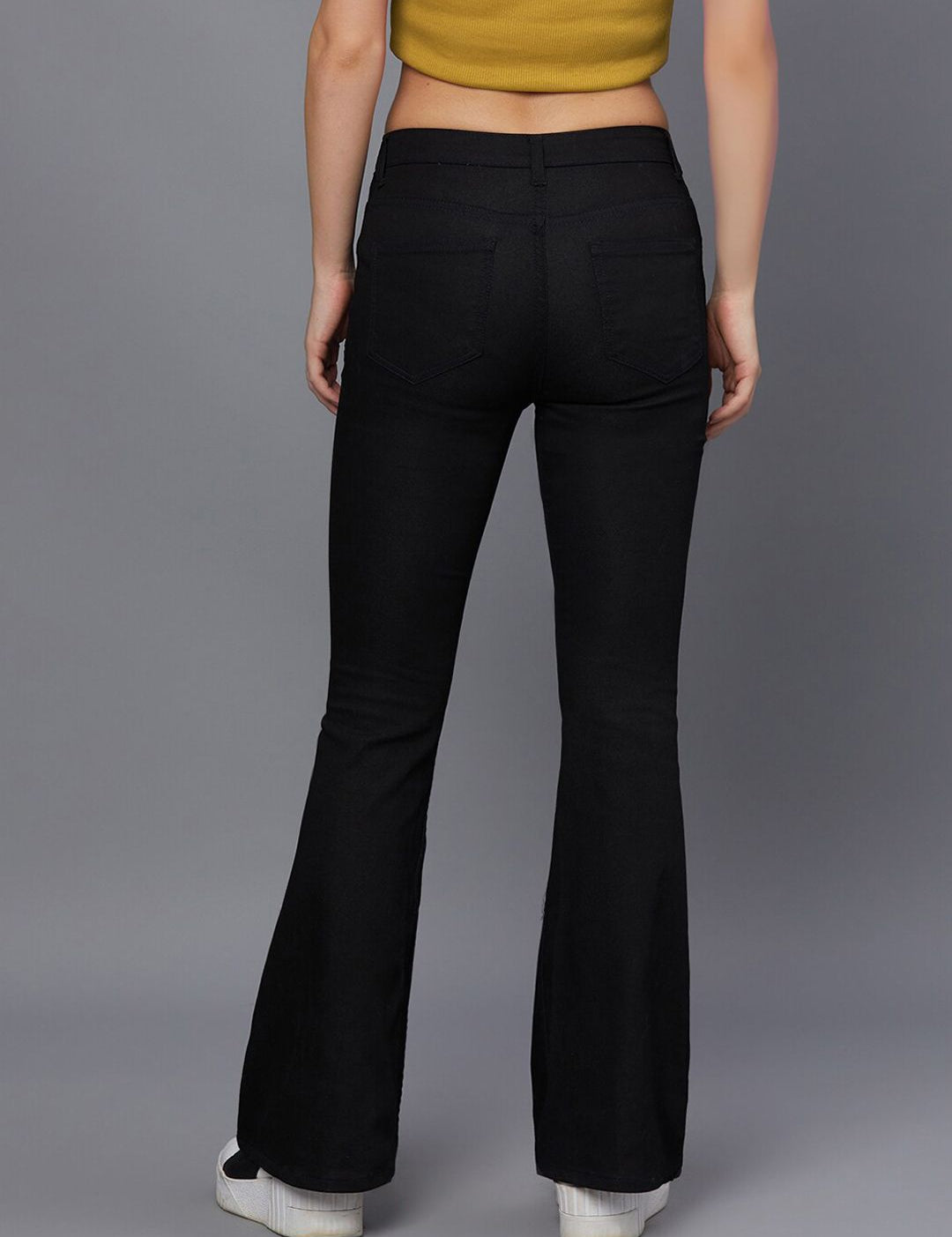 Kotty Women Black Jean Bootcut Stretchable Jeans