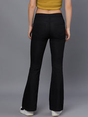 Kotty Women Black Jean Bootcut Stretchable Jeans