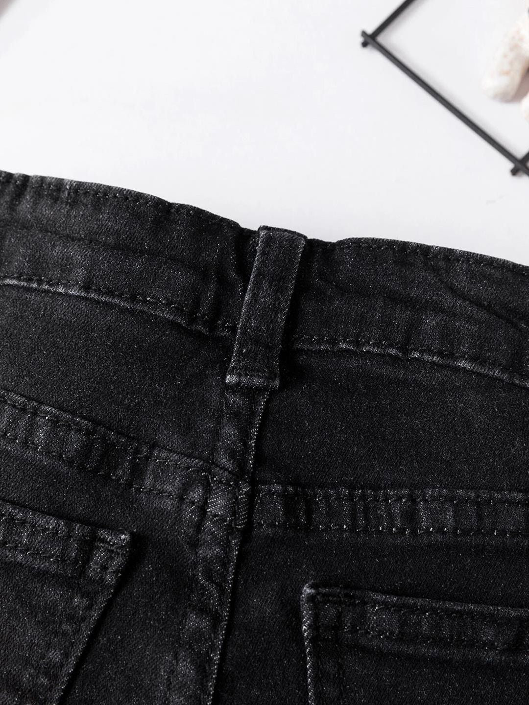 Kotty Girls Low Distress Mid-Rise Light Fade Stretchable Jeans