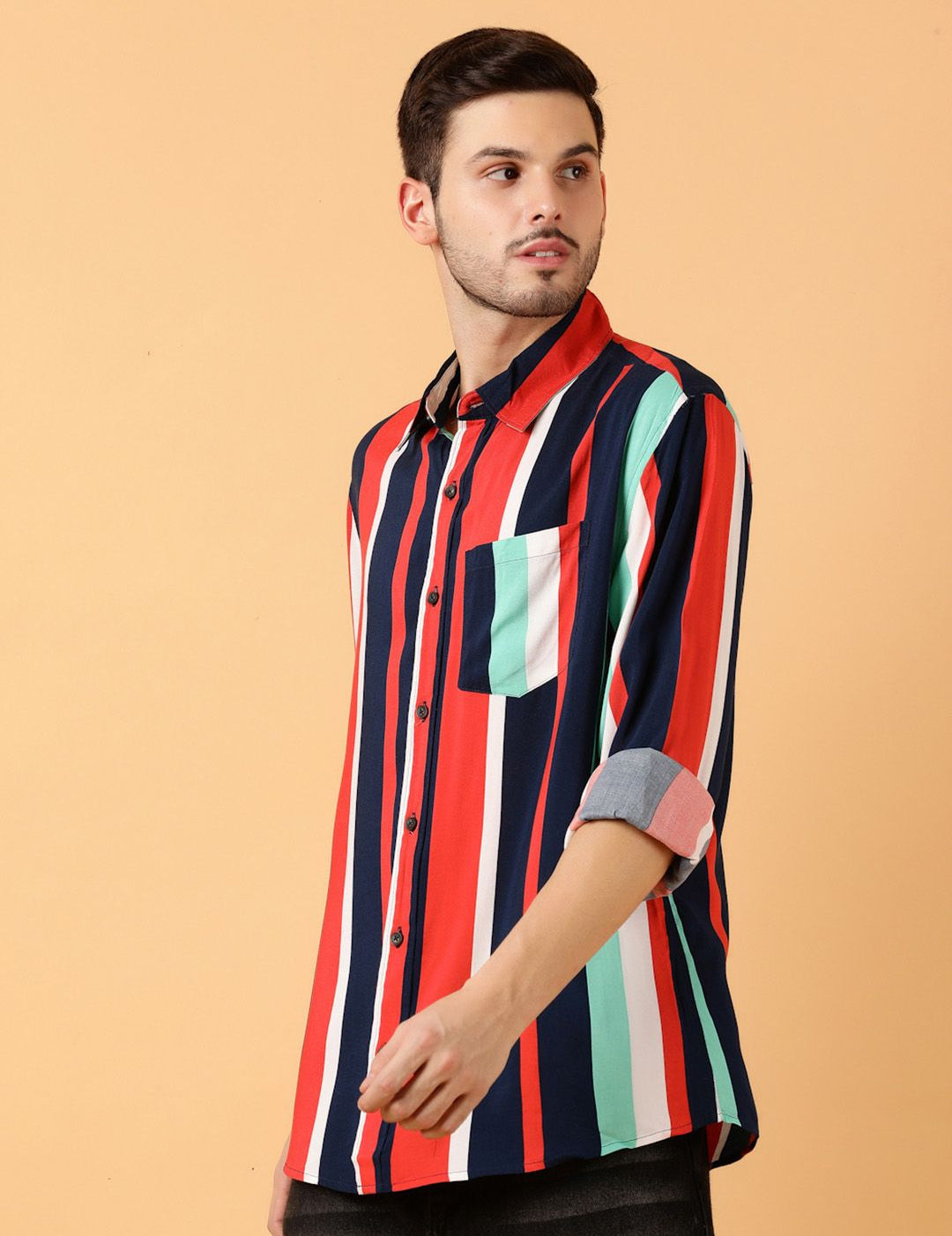 Kotty Men Relaxed Spread Collar Graphic Printed Casual Shirt