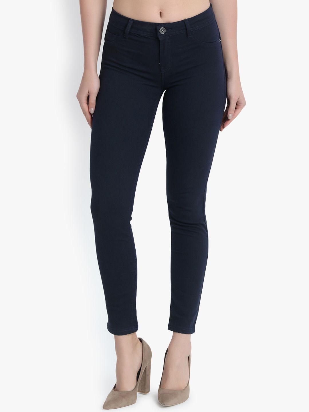 Kotty Women Black Skinny Fit High-Rise Clean Look Jeans