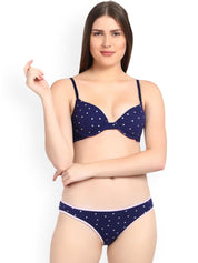 Kotty Women Blue Printed Lingerie Set KTTIW123