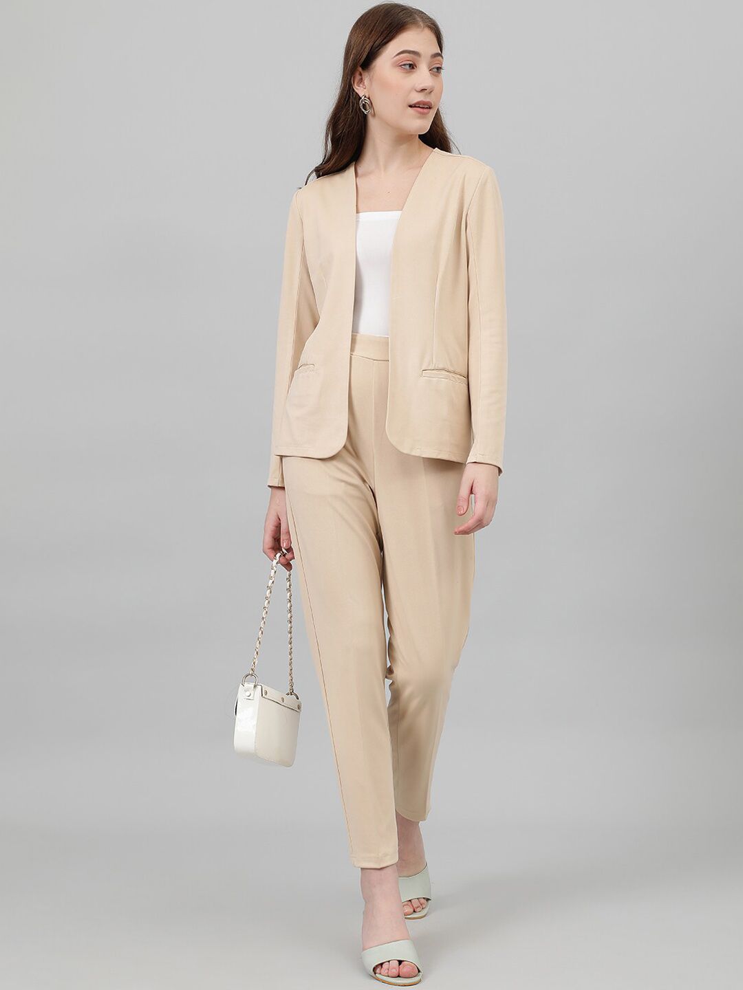 Kotty Beige Blazer With Trouser