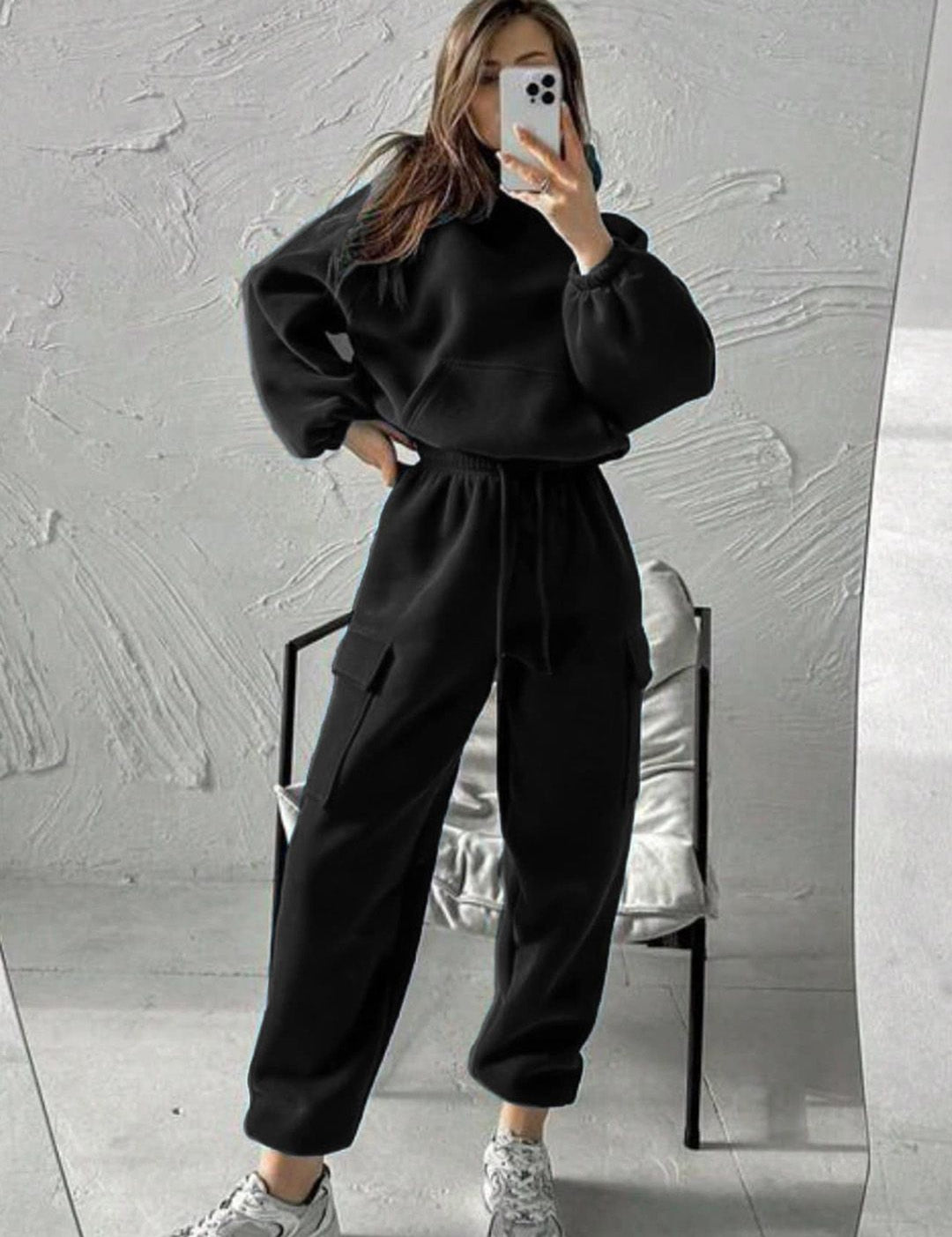 Kotty Hooded Mid Rise Sweatshirt With Joggers 