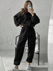 Kotty Hooded Mid Rise Sweatshirt With Joggers 