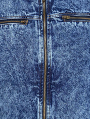 Kotty Men Blue Solid Denim Jacket