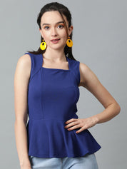 Kotty Square Neck Peplum Top