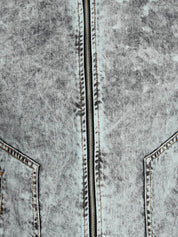 Kotty Men Grey Solid Denim Jacket