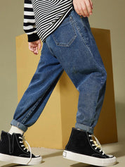 Kotty Boys Jean Regular Fit Mid-Rise Light Fade Stretchable Jeans