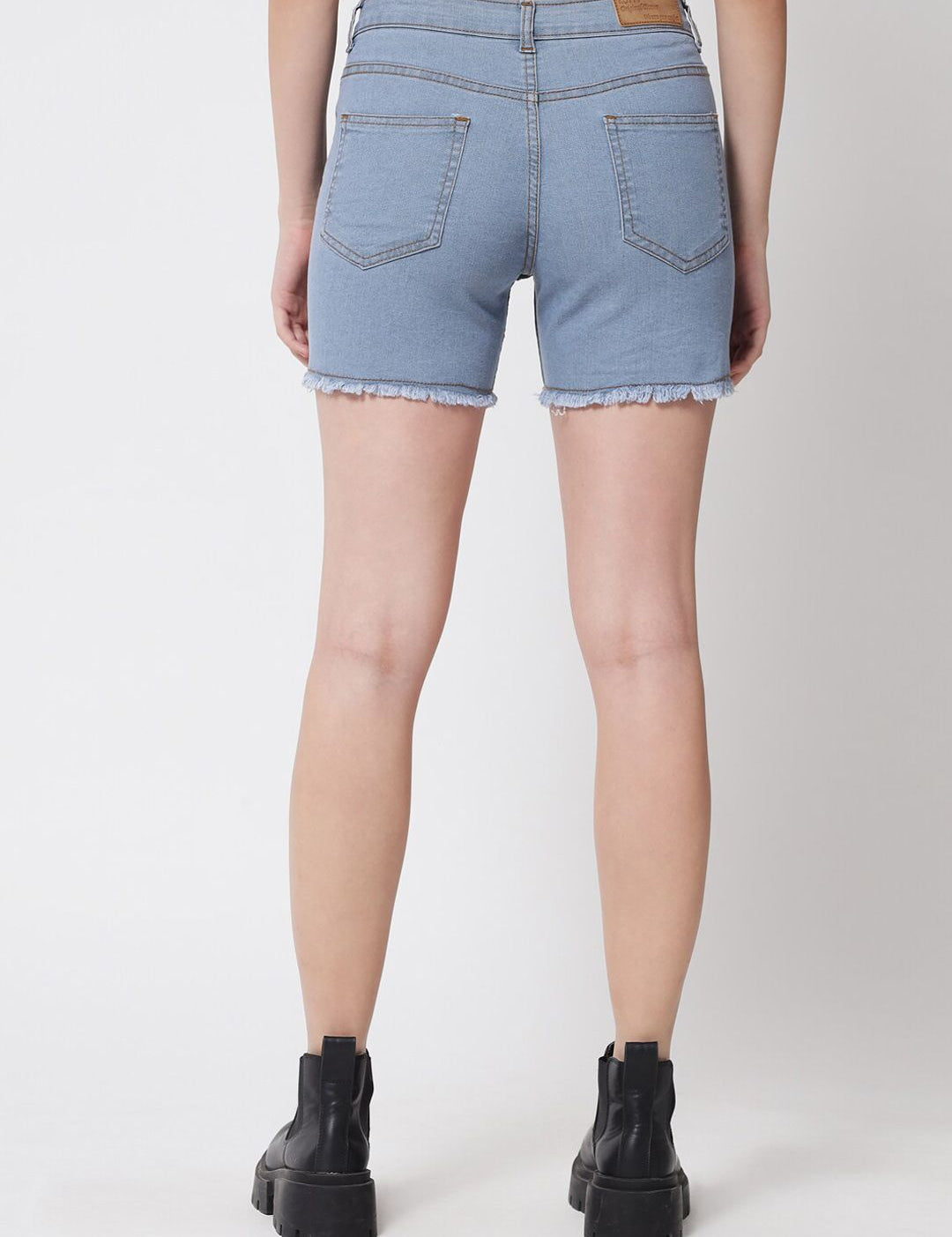Kotty Women Blue Low-Rise Denim Shorts