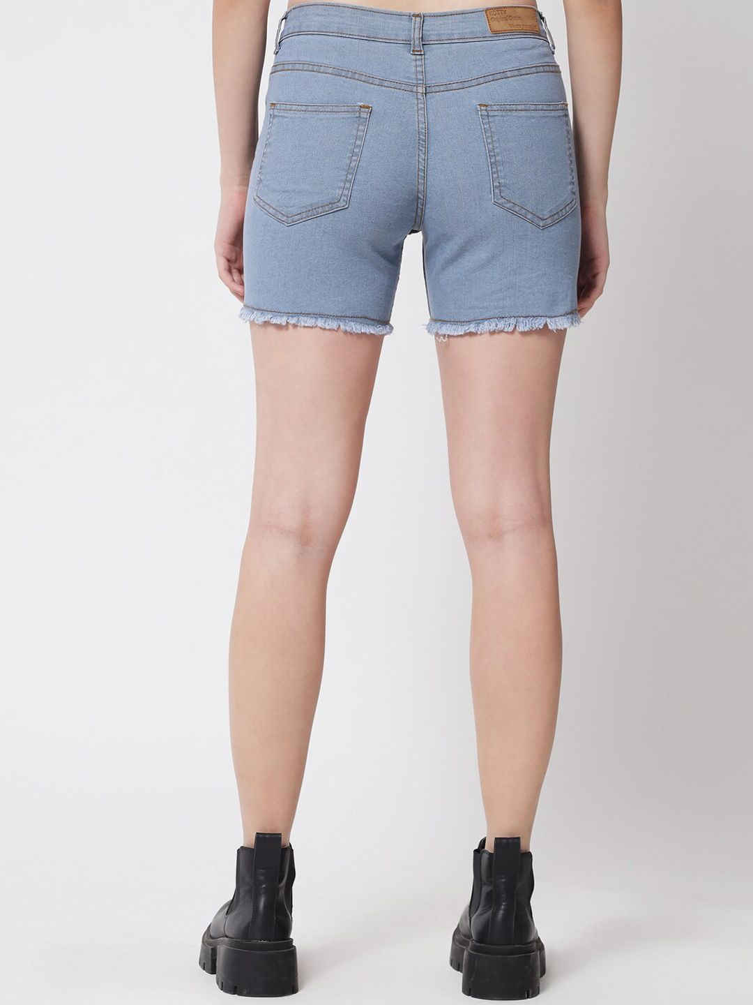 Kotty Women Blue Low-Rise Denim Shorts