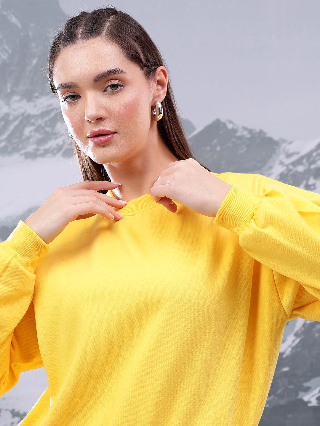 Kotty Women Long Sleeved Riibbed Sweatshirt