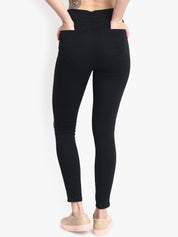 Kotty Women Black Skinny Fit High-Rise Clean Look Stretchable Jeans