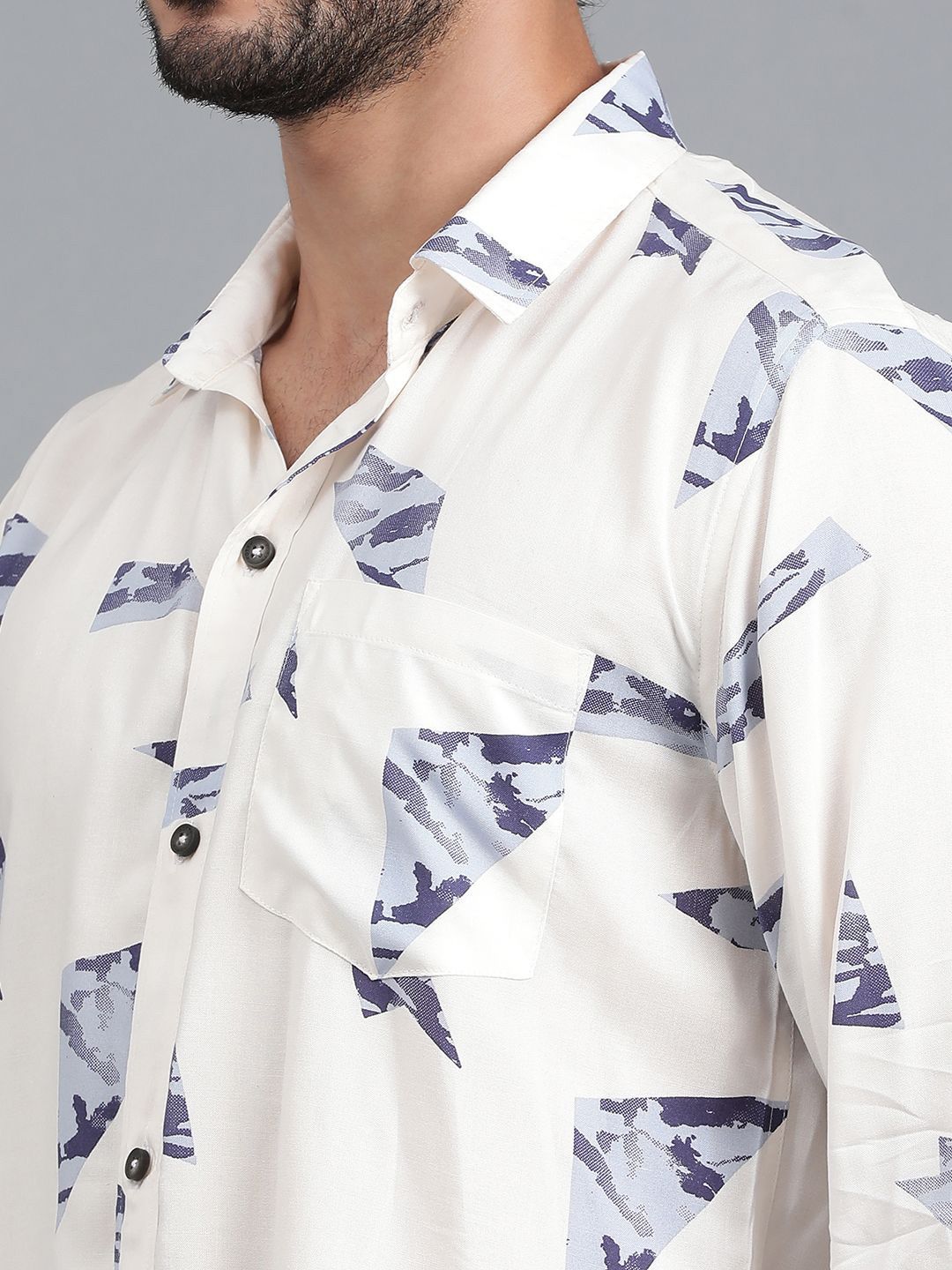 Kotty New Relaxed Fit Abstract Printed Casual Shirt
