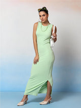 Kotty Women Round Neck Sleeveless Bodycon Dress