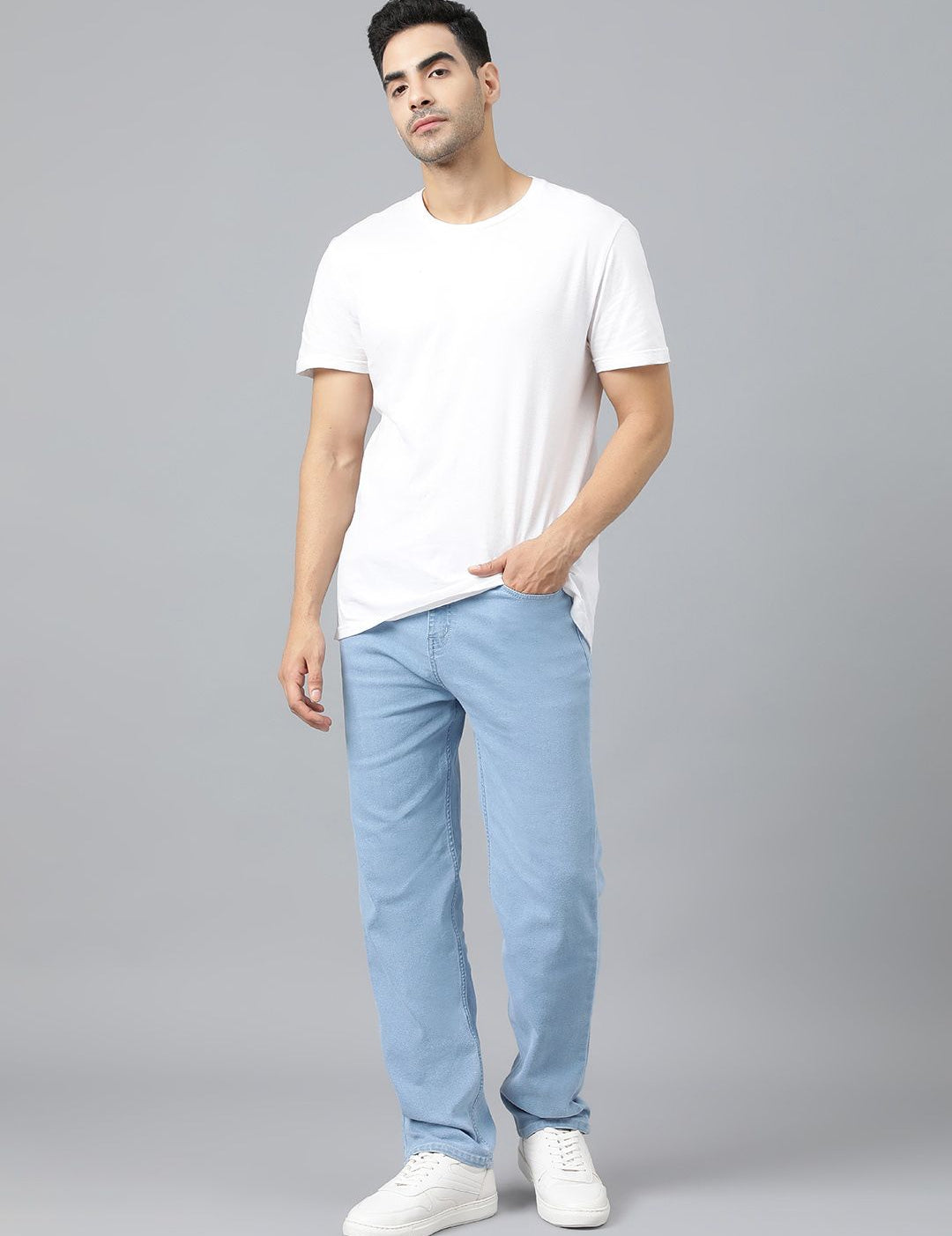 Kotty Men Blue Jean Fit Low-Rise Stretchable Jeans