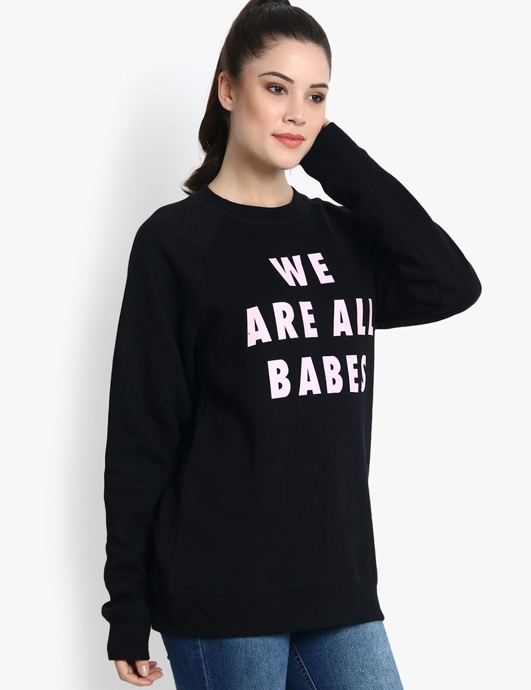 Kotty Women Black Printed Sweatshirt
