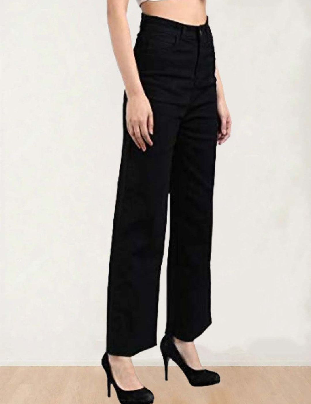 Kotty Women Flared High-Rise Stretchable Cotton Jeans