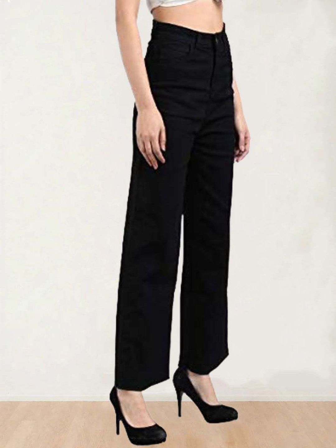 Kotty Women Flared High-Rise Stretchable Cotton Jeans