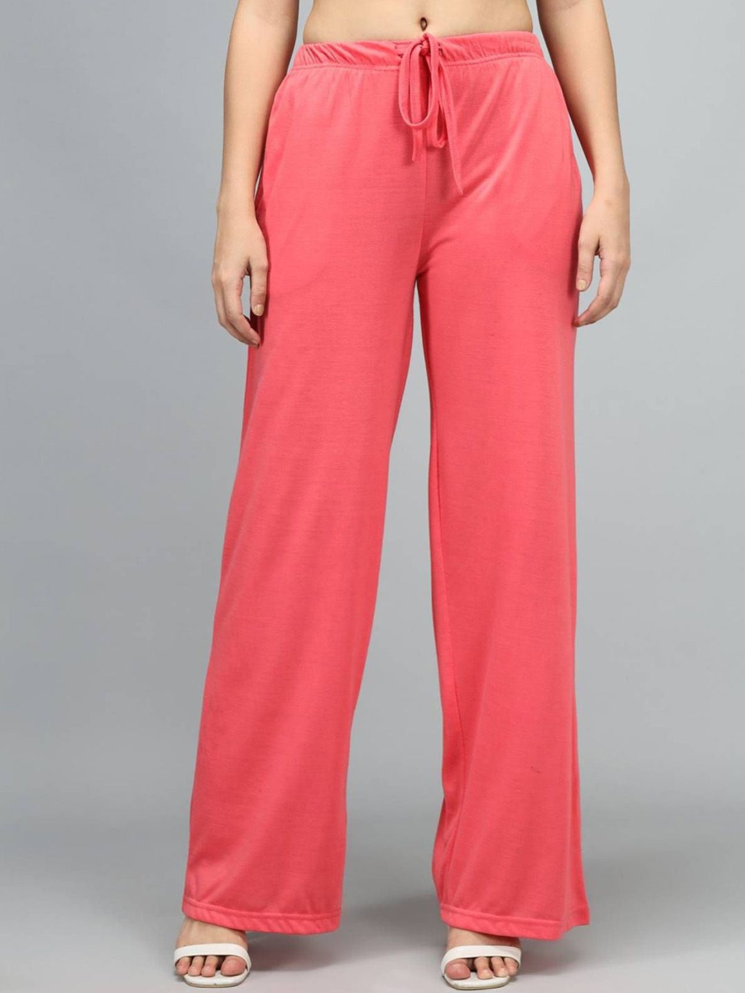 Kotty Women Solid Relaxed Mid-Rise Trousers