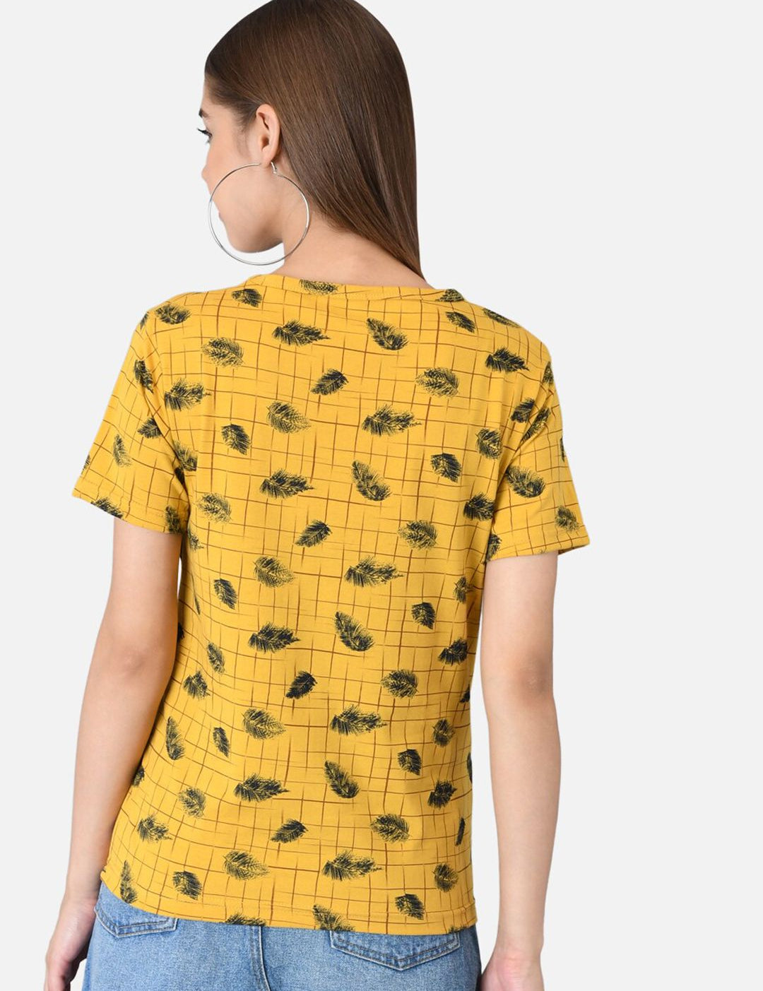 Kotty Women Pack of 2 Red & Yellow Printed Round Neck T-shirts