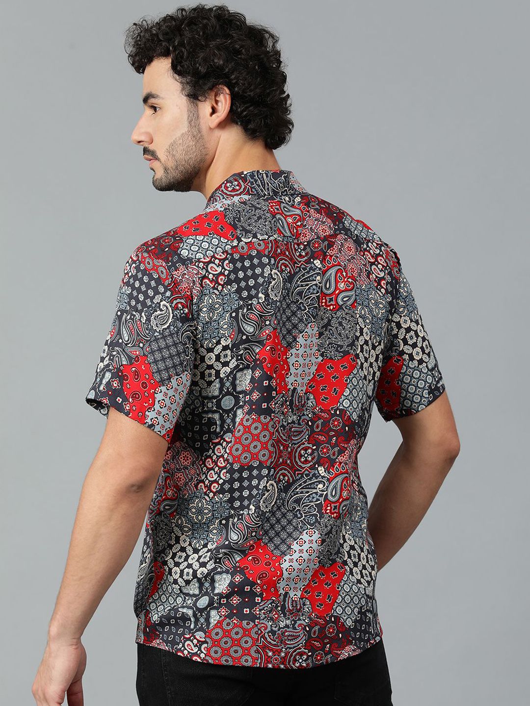 Kotty Men Conversational Scarf Printed Casual Shirt