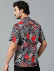 Kotty Men Conversational Scarf Printed Casual Shirt