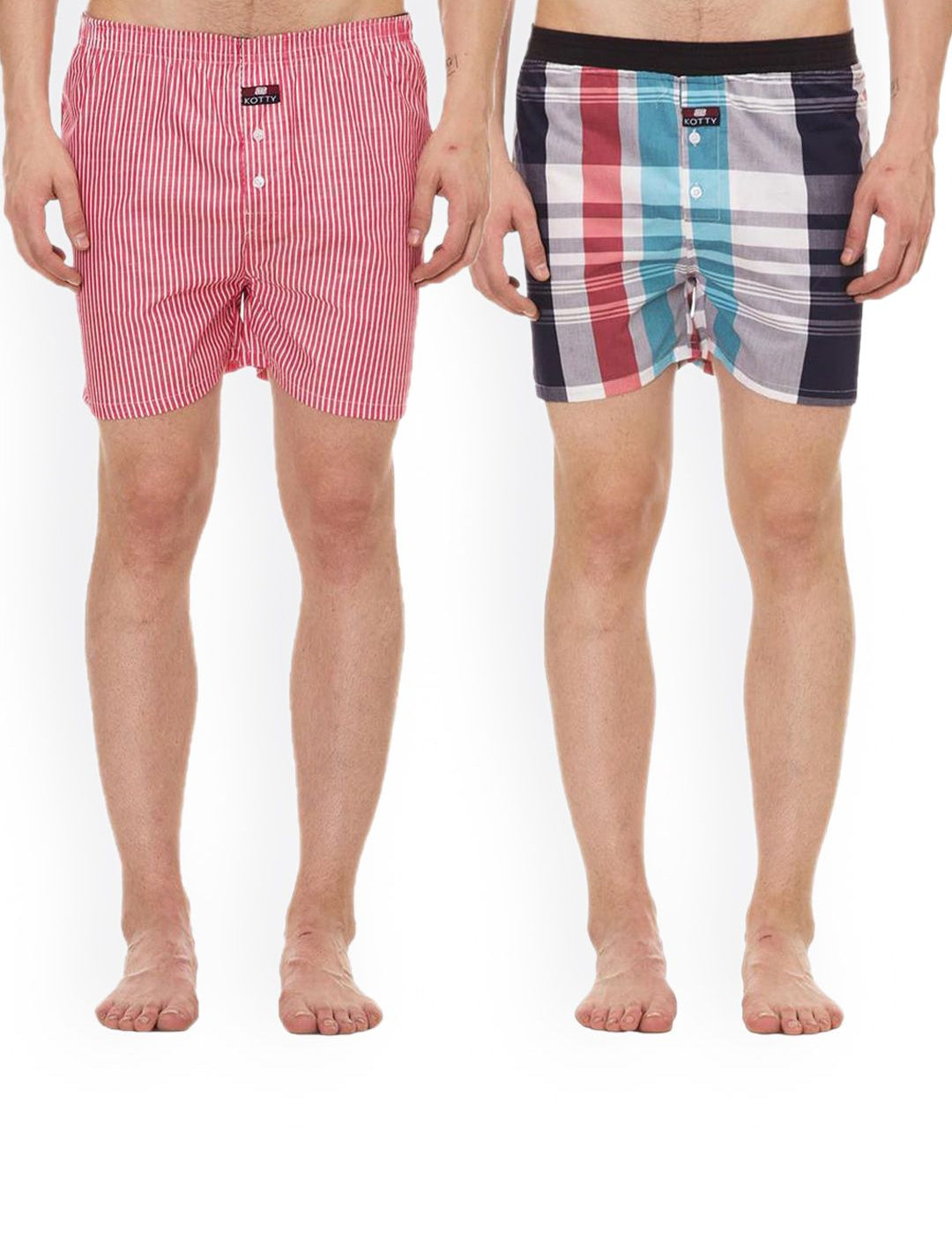 Kotty Men Pack Of 2 Printed Low Rise Printed Boxers KTT2PCMENSBOXERSET08