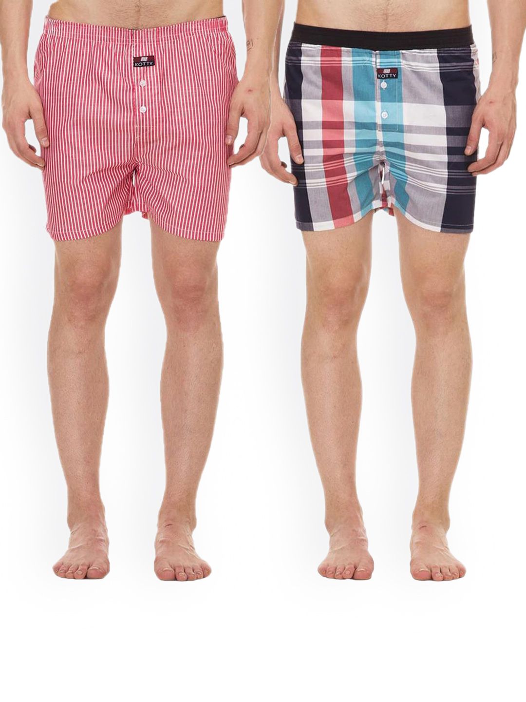 Kotty Men Pack Of 2 Printed Low Rise Printed Boxers KTT2PCMENSBOXERSET08