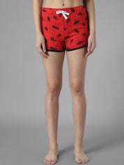 Kotty Women Conversational Printed Hot Pants Low-Rise Regular Fit Shorts