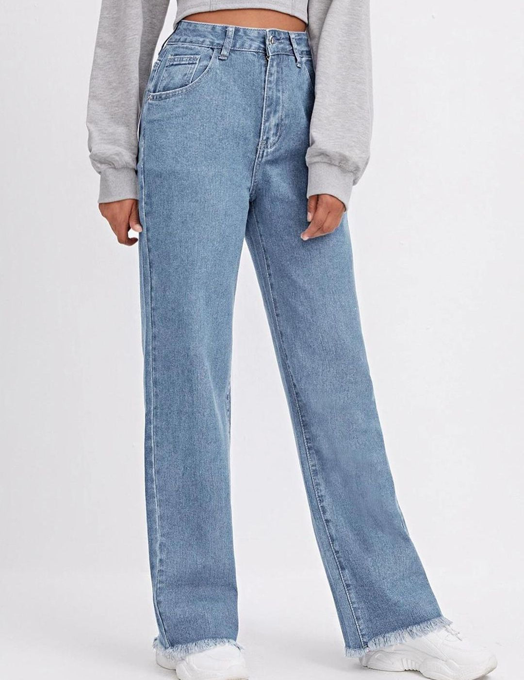 Kotty Women Blue Jean Straight Fit High-Rise Stretchable Jeans