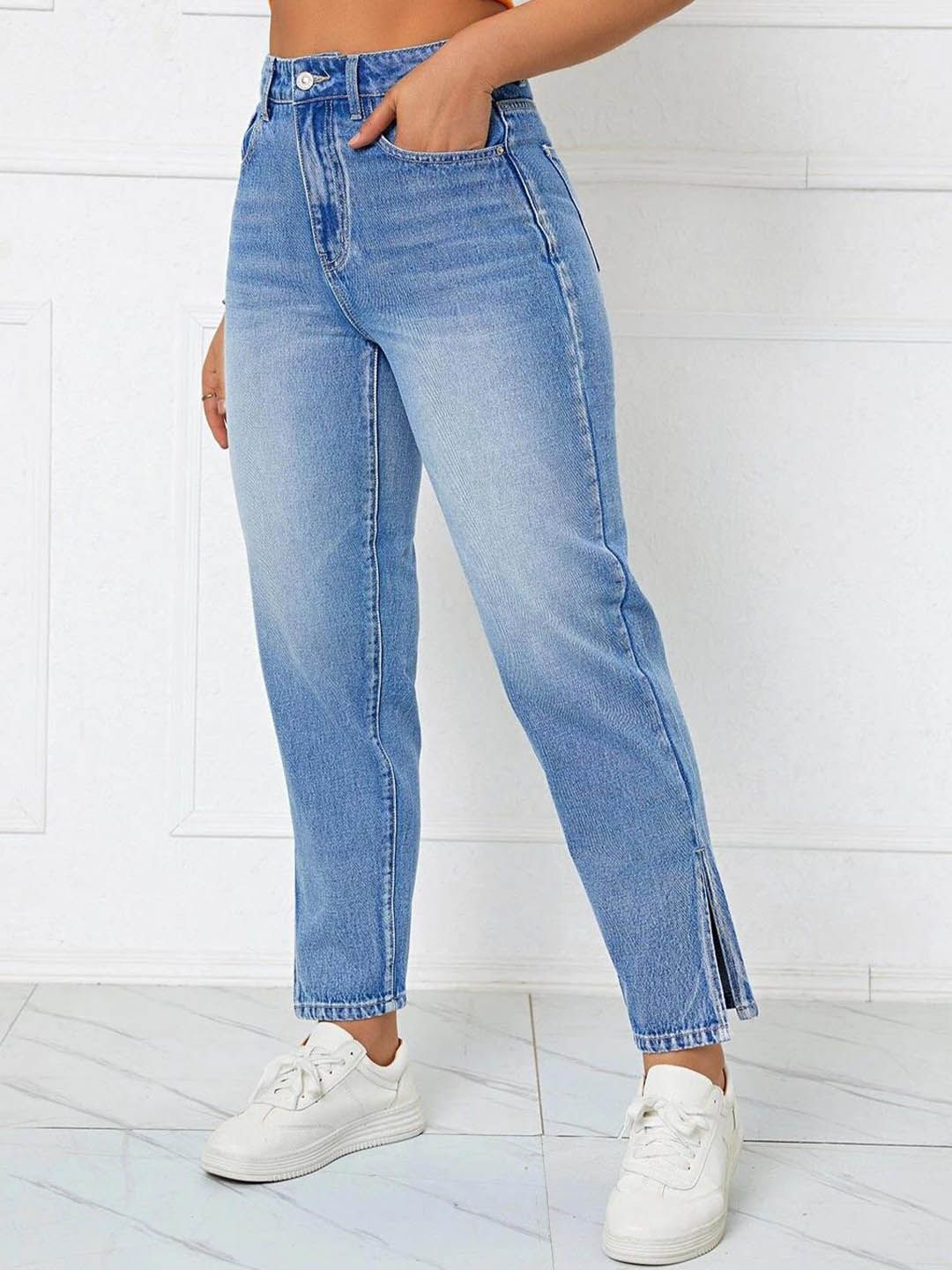 Kotty Women Light Blue Jean High Rise Light Fade Stretchable Jeans