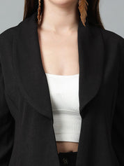 Kotty Black Shawl Neck Blazer With Trousers