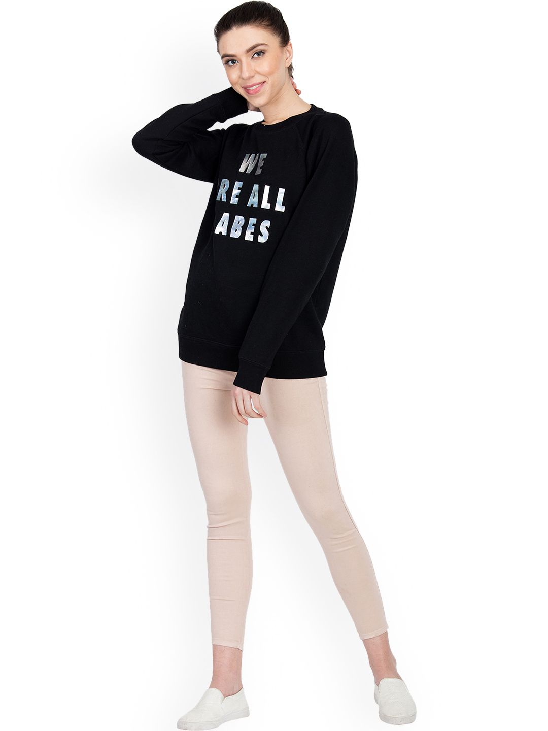 Kotty Women Black Printed Sweatshirt