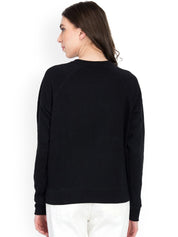 Kotty Women Black Printed Sweatshirt