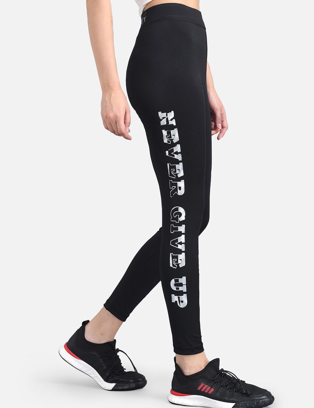 Kotty Women Black & White Printed Tights