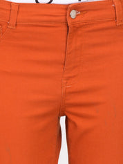 Kotty Women Orange Skinny Fit High-Rise Clean Look Stretchable Jeans