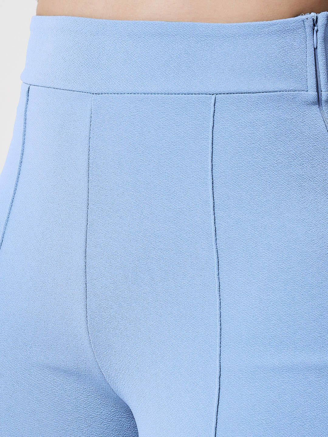 Kotty Women Pack Of 2 Relaxed Straight Leg High-Rise Easy Wash Parallel Trousers