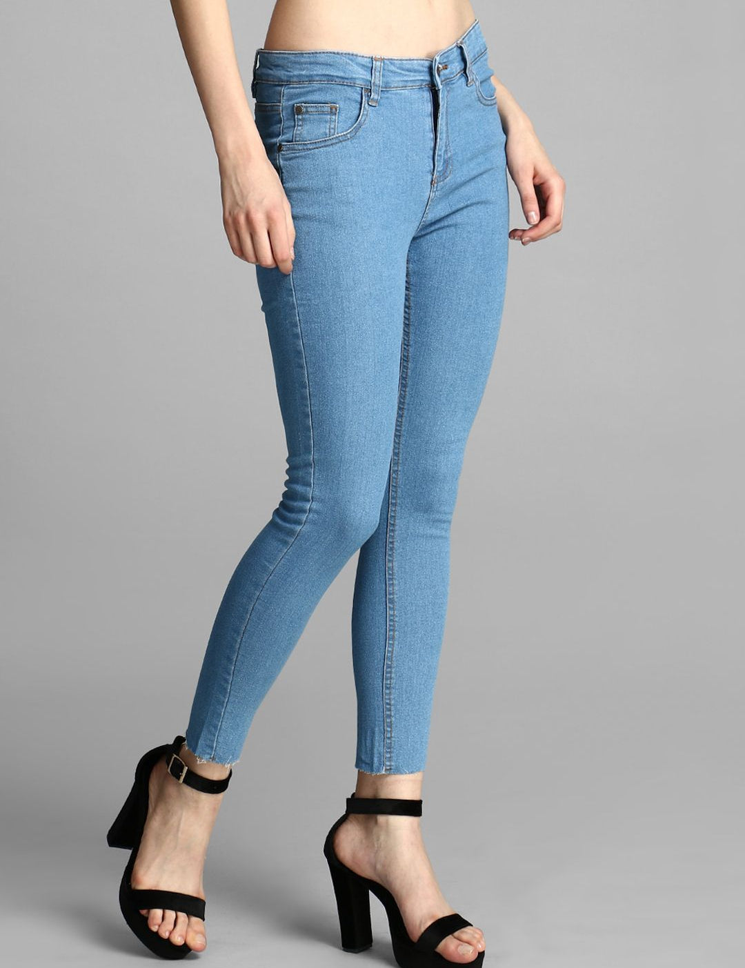 Kotty Women Blue Skinny Fit High-Rise Clean Look Jeans